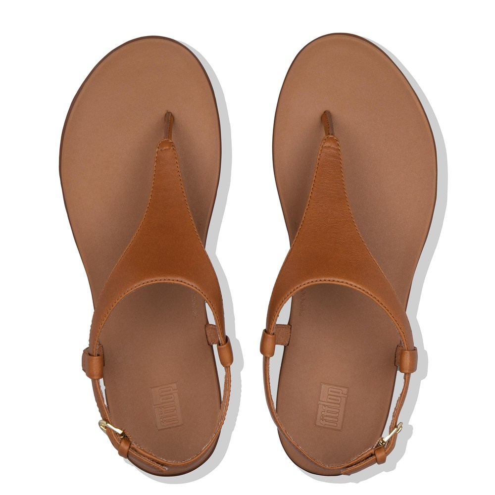 Fitflop Womens Sandals Brown - Lainey Leather Back-strap - WF5971603